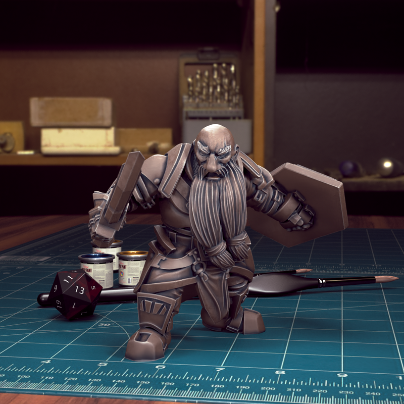 Dwarf Guard 02 - TytanTroll Miniatures - DnD - Fantasy - 32mm - Only-Games