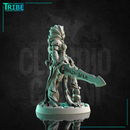 (0178) Famale warforged warrior fighter cleric with a two hands sword - Only-Games