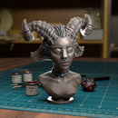 Female Faun Bust - TytanTroll Miniatures - Only-Games