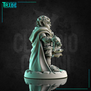 (0175) Male halfling hobbit cleric with bat and sacred symbol - Only-Games