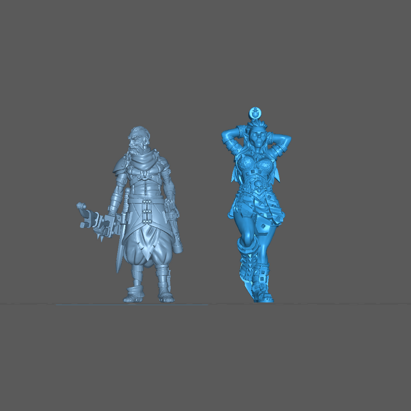 (0153) Female barbarian sexy with a two hands sword - Only-Games