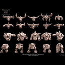 Minotaurs with Great weapons multi-part regiment (5 miniatures) - Only-Games