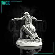 (0068) Female elf human tiefling thief or ranger with two weapons - Only-Games