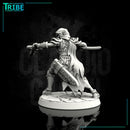 (0068) Female elf human tiefling thief or ranger with two weapons - Only-Games