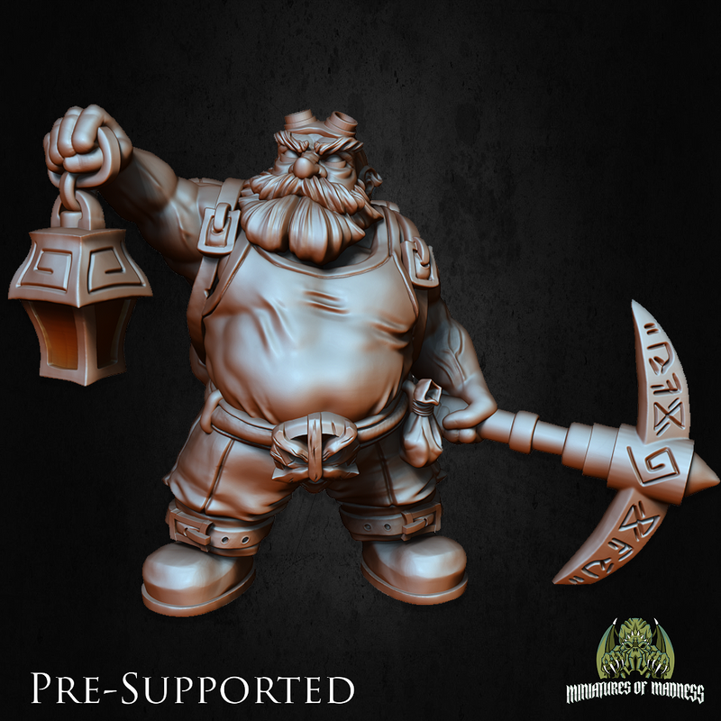 Rufus Breakrock [32mm Scale]  Dwarf Miner - Only-Games