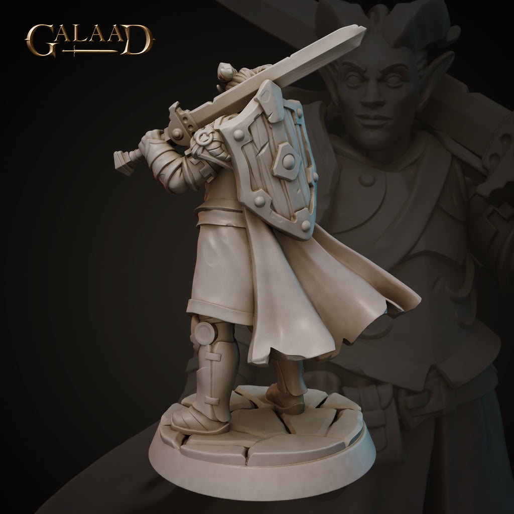 Knight Tiefling Male - Galaad - Miniatures by