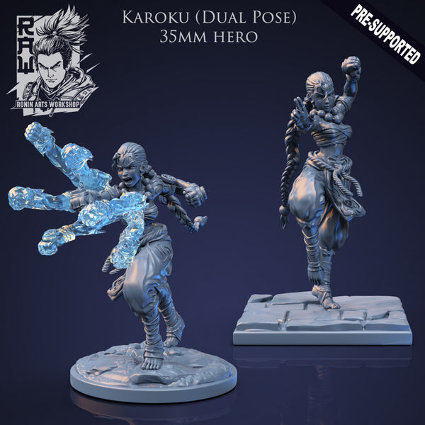 Karoku The Monk - Idle and Action Pose - Only-Games