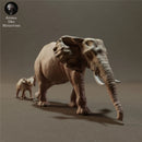 African Bush Elephant Cow and Calf 1/43 - Only-Games