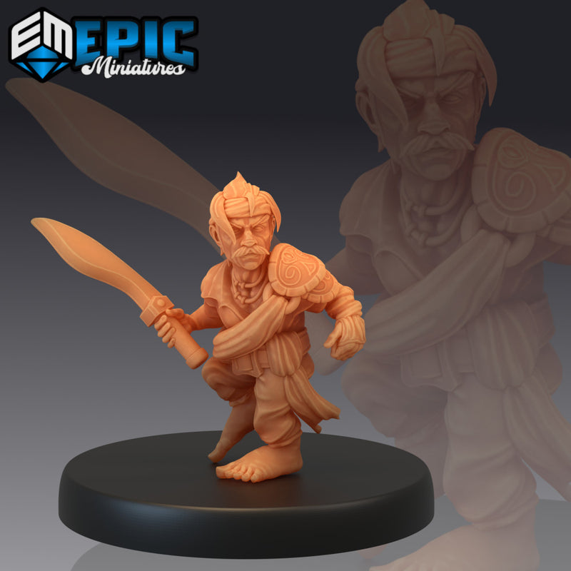 Gnome Pirate Set / Halfling Captain / Sea Warrior / Male Quartermaster -  Epic Miniatures - Miniatures by