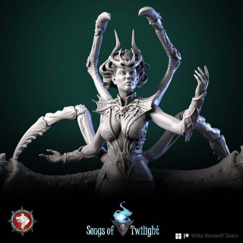 Spider Goddess Lerath 32mm and 75mm pre-supported - Only-Games