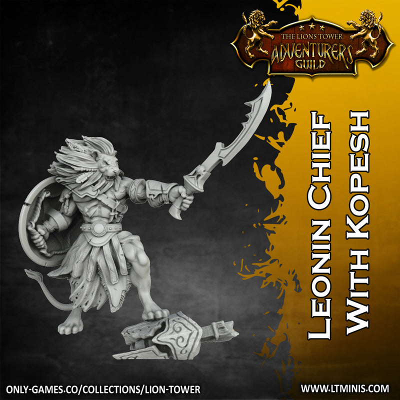 Leonin Chief with Kopesh (32mm scale) - Only-Games
