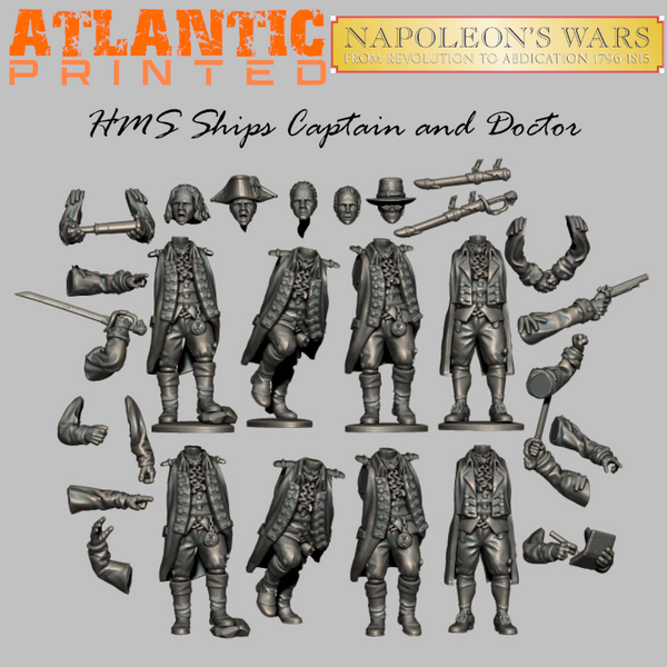 HMS Ship's captain and Doctor - Puddle Bases - Only-Games