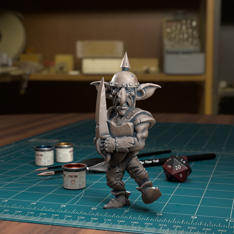 Goblin Raider Single Dagger - TytanTroll Miniatures - DnD - Fantasy - Only-Games