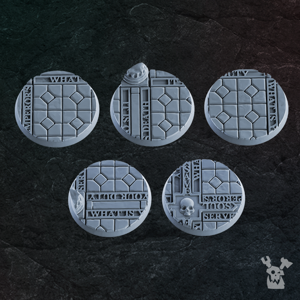 Religious Temple 40mm Bases Set x5 #1 - Only-Games