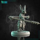 (0176) Male rabbitfolk monk shaolin with two clubs - Only-Games