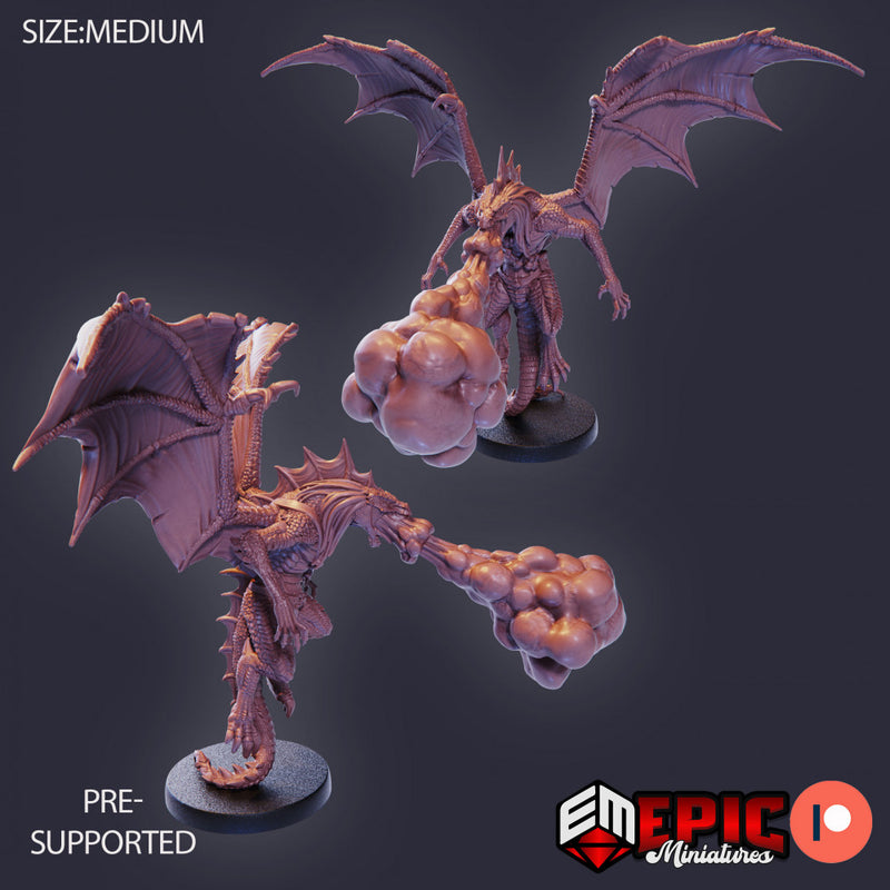 Draconic Demon Green Breath Attack / Demonic Encounter / Winged Devil Dragonborn - Only-Games