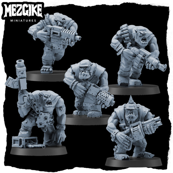 Orc shoota gruntz (5 physical multipart miniatures) - Only-Games