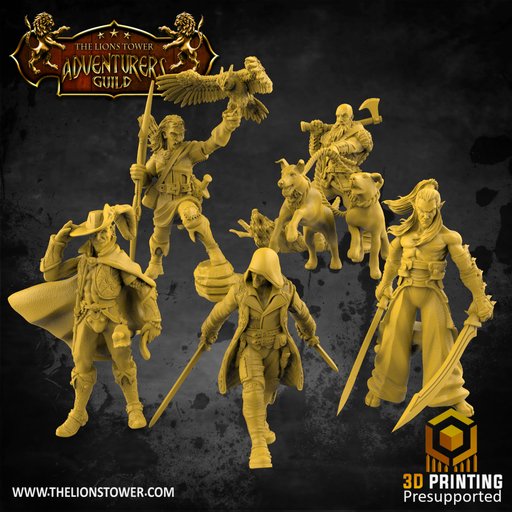 Allies and Enemies of Drizzle - set of 5 x 32mm scale miniatures - Only-Games