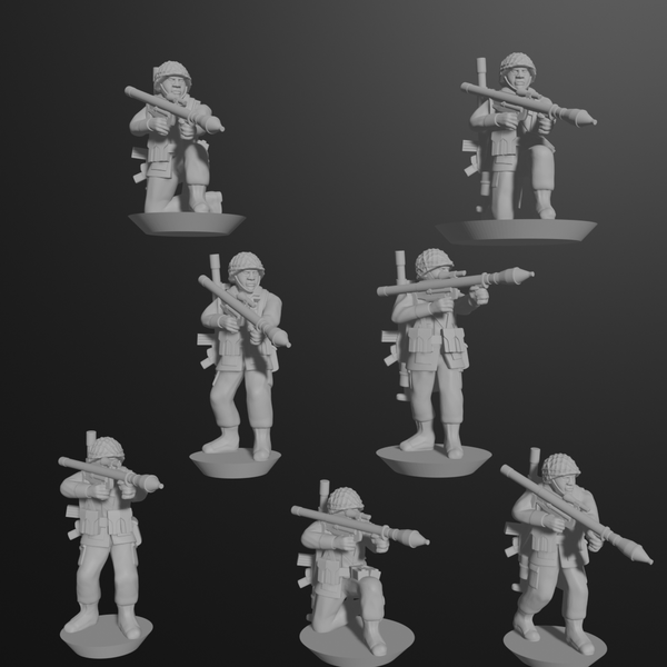 10 & 15mm West German Infantry with Panzerfaust 44s (7 models) - Only-Games