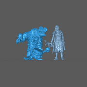 (0141) Troglodyte musician bard with drum - Only-Games