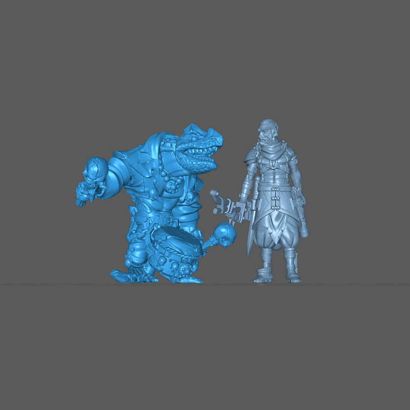 (0141) Troglodyte musician bard with drum - Only-Games