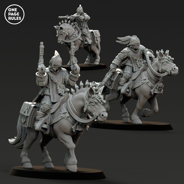 Empire Pistols Horse Marksmen (3 Models) - Only-Games