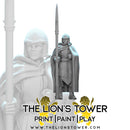 Cloaked Noble Guards - Set of 10 with spears (32mm scale) - Only-Games