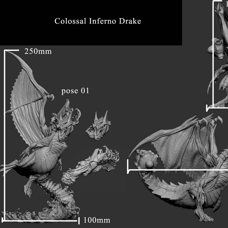 Colossal Inferno Drake (pose 1 of 2) - Only-Games