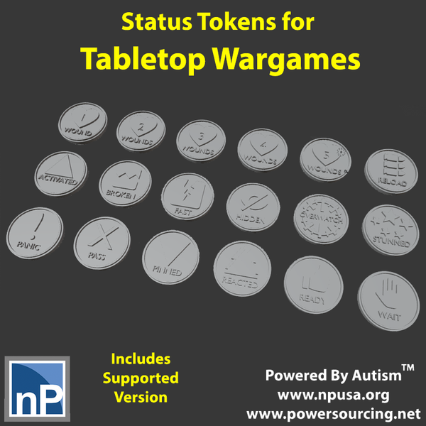 20mm Wargame Status Tokens - Only-Games