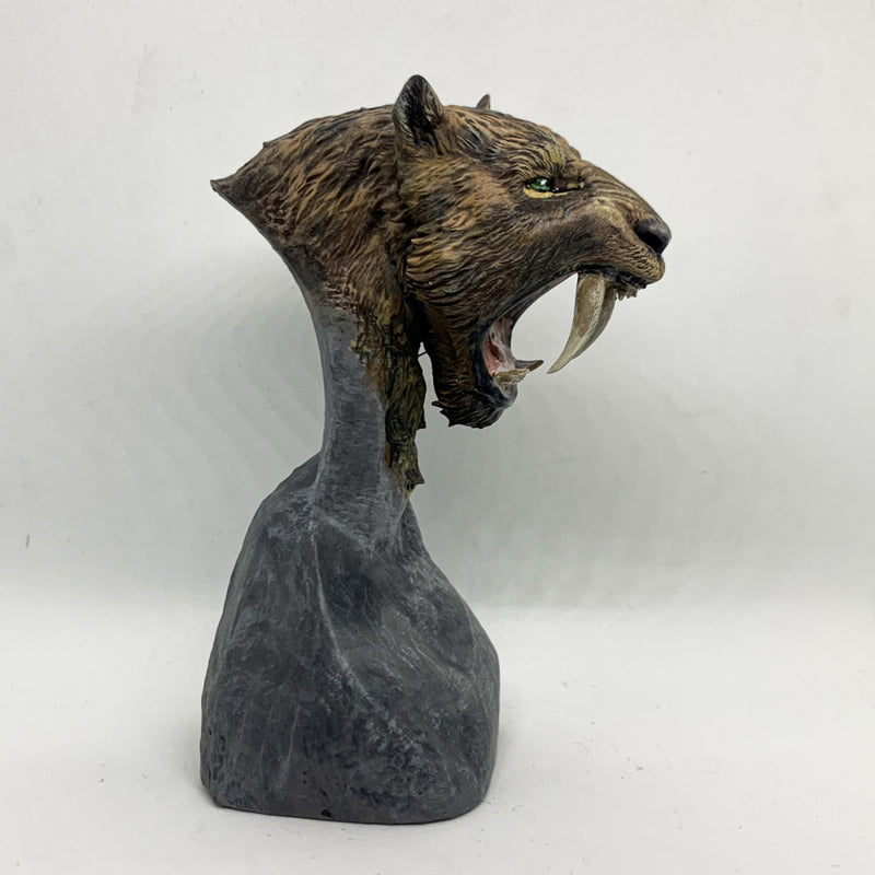 Smilodon populator bust - pre-supported prehistoric animal head - Only-Games