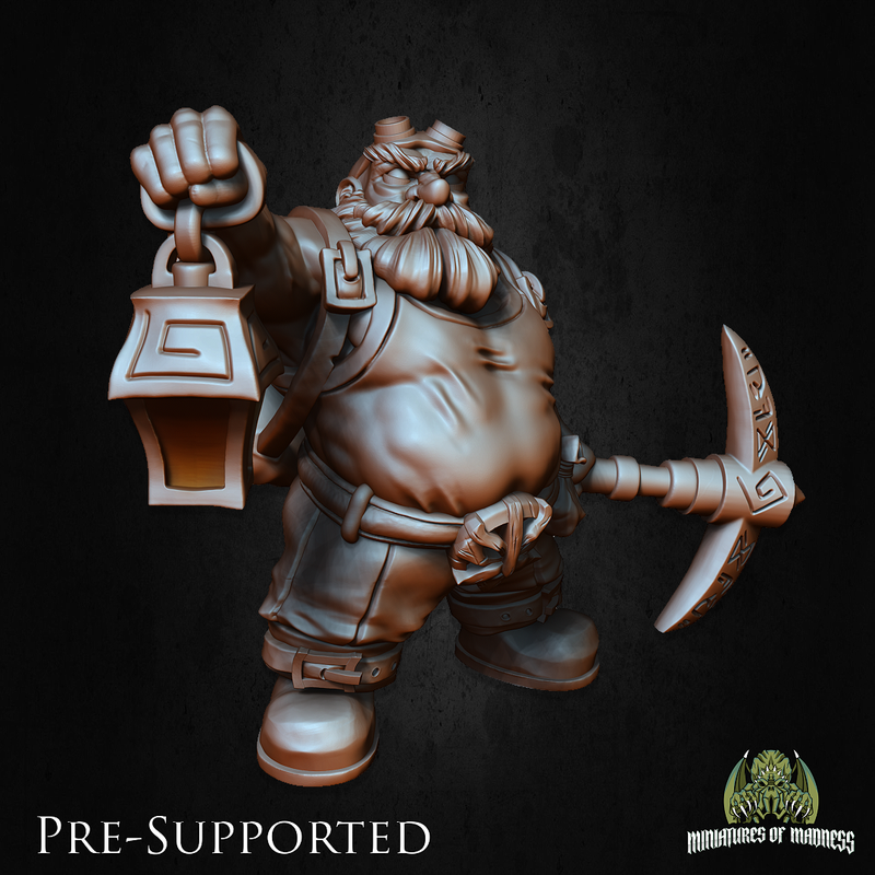 Rufus Breakrock [32mm Scale]  Dwarf Miner - Only-Games