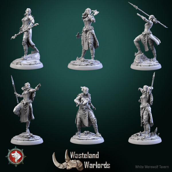 Barbarian warlords females set 6 miniatures 32mm - Only-Games