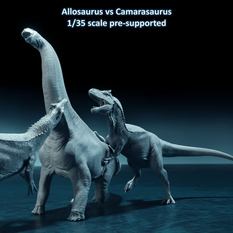 Allosaurus vs Camarasaurus 1-35 scale dinosaur - Only-Games