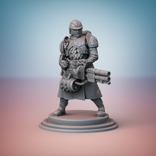 Cult Guard. Double Flamethrower Specialist and ammo bearer. - Only-Games