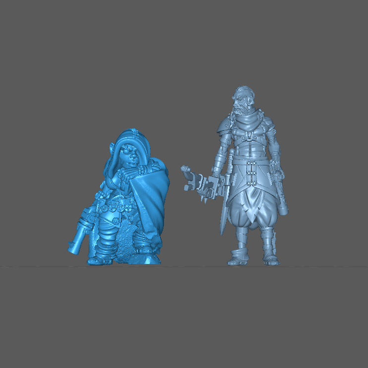 (0156) Male halfling hobbit rogue thief assassin with cape and knives - Only-Games