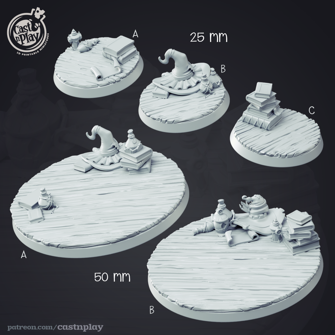 Wizard Bases - Cast n Play - Miniatures by Only-Games.co