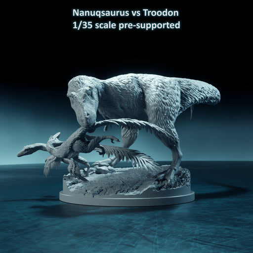 Nanuqsaurus vs Troodon 1-35 scale dinosaur - Only-Games
