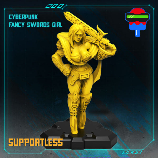 CYBERPUNK FANCY SWORDS GIRL - Only-Games