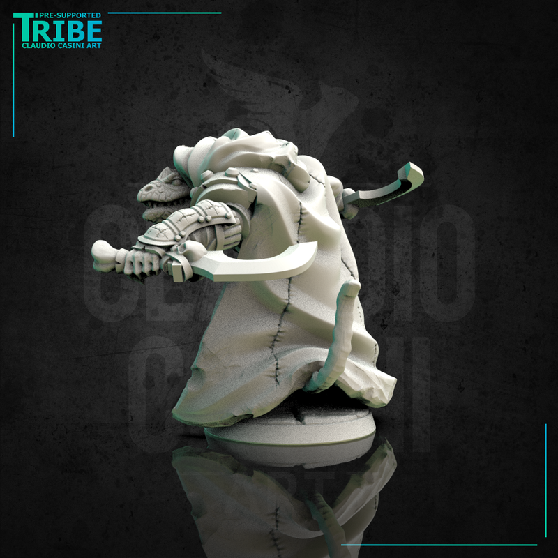 (0132) Troglodyte lizard assassin rogue thief wit knives - Only-Games