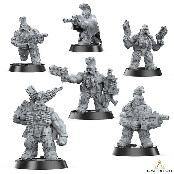 Tactical Space Dwarves "Specialist Squad 02" (6 X Models) - Only-Games