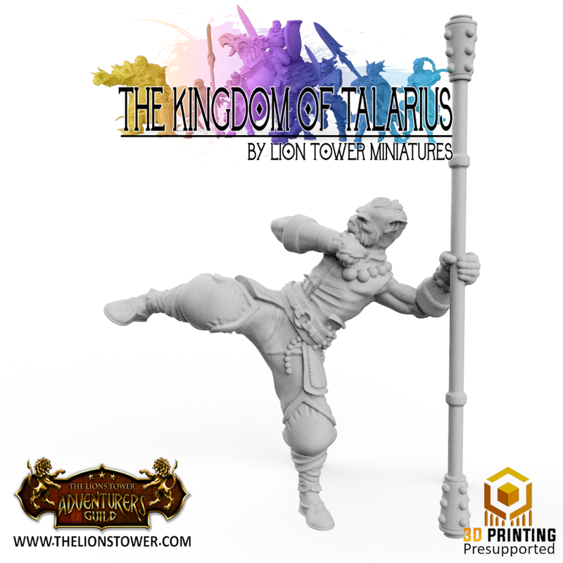 Kingdom of Talarius - Order of the Golden Lotus,Warrior Monks x5 (32mm scale) - Only-Games