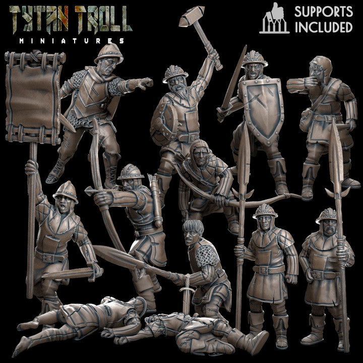 City Guard Bundle - Frostgrave Pathfinder - Fantasy DND - TytanTroll Miniatures - Only-Games