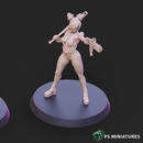 Cyberpunk Scrapper Girl Pose 3 - 4 Variants - Only-Games