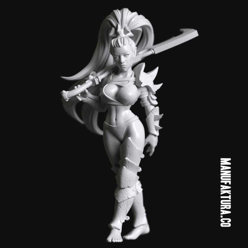 Dom Series 02a - Sexy Shadow Elf Warrior Witch with Sword - Only-Games