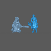 (0167) Female halfling wizard sorceror druid with magic staff - Only-Games