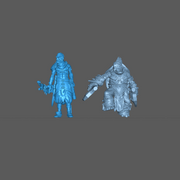 (0154) Male turtle man warrior with axes - Only-Games