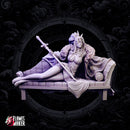 Human Pirate Bard Isabeau Laroche laying - Only-Games