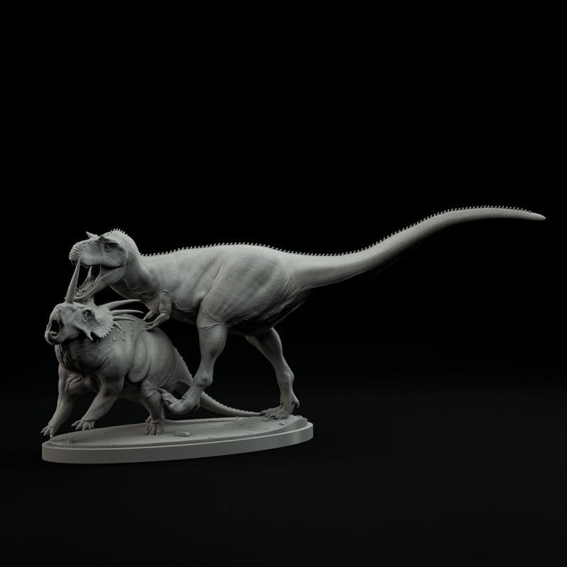 Gorgosaurus vs Styracosaurus 1-35 scale dinosaur - Only-Games