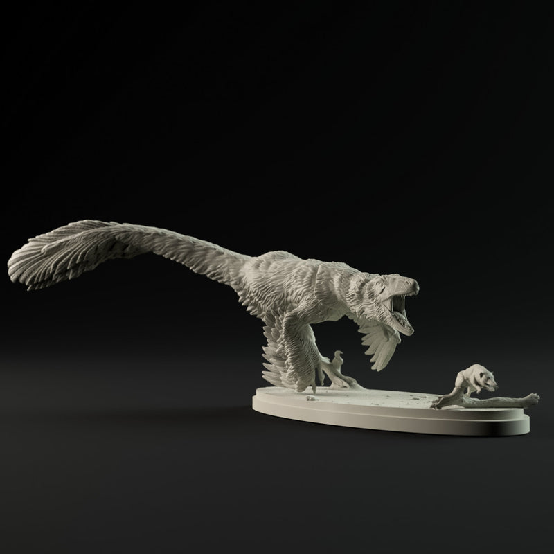 Dromeosaurus chasing Alphadon 1-12 scale dinosaur - Only-Games