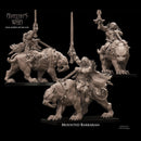 Barbarian Hero mounted on Sabertooth Tiger - Only-Games